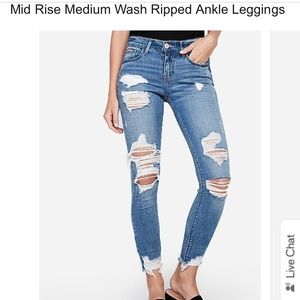 Express Jeans Ankle Leggings